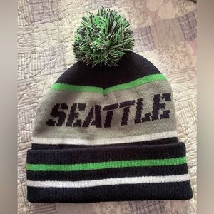 Carbon Elements Seattle Seahawks Pom Beanie. Like New.